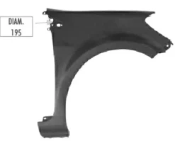 Aile avant droite pour RENAULT CLIO III phase 2, 2009-2012, (jantes 16/195) Neuve à peindre