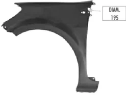 Aile avant gauche pour RENAULT CLIO III phase 2, 2009-2012, (jantes 16/195) Neuve à peindre