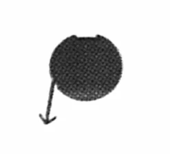 Cache crochet de remorquage avant pour FIAT PUNTO II phase 1, 1999-2003, Mod. 3 portes, Neuf à peindre