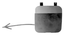 Cache crochet de remorquage pour OPEL CORSA E 2015-2019, pare chocs arrière, Neuf