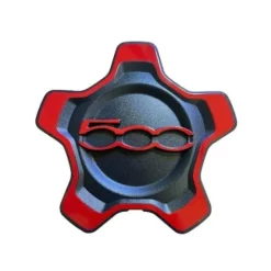 Cache moyeu roue noir pour FIAT 500X 2015-2018, pour jantes en alliage, bord rouge, Neuf