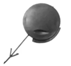 Cache-crochet de remorquage avant pour OPEL CORSA C phase 2, 2003-2006, noir, pare chocs avant
