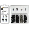 Coffret de 65 assortiments d'agrafes de moulures et Rivets plastiques de moulure et élargisseurs d'ailes pour MINI, Neuf
