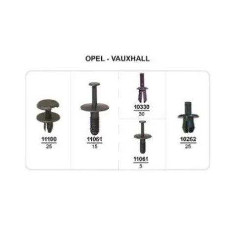 Coffret de 100 assortiments de Rivets plastiques d' aile avant et pare-chocs avant/arrière pour OPEL, Neuf