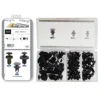 Coffret de 95 assortiments de Rivets plastiques d' aile avant, pare-chocs avant/arrière et sous caisse pour DACIA, RENAULT, Neuf