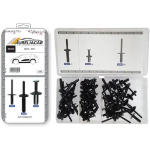 Coffret de 70 assortiments de Rivets plastiques de moulure et élargisseurs d'ailes pour BMW MINI, Neuf