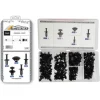 Coffret de 110 assortiments d'agrafes de garnissage et Rivets plastiques d'aile avant, pare-chocs avant/arrière et sous caisse pour MERCEDES, SMART, Neuf