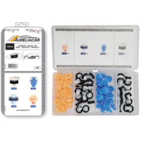 Coffret de 85 assortiments d'agrafes de panneaux de portes, moulures et élargisseurs d'ailes pour CITROEN, DACIA DS, OPEL, PEUGEOT, RENAULT, Neuf