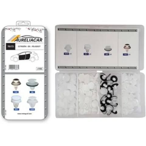 Coffret de 105 assortiments d'agrafes de panneaux de portes pour CITROEN, PEUGEOT, Neuf
