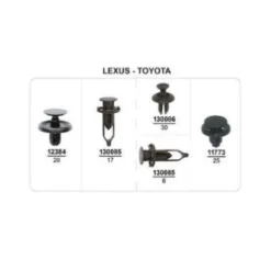 Coffret de 100 assortiments de Rivets plastiques d' aile avant, pare-chocs avant/arrière et sous caisse pour LEXUS TOYOTA, Neuf