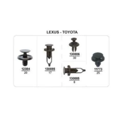 Coffret de 100 assortiments de Rivets plastiques d' aile avant, pare-chocs avant/arrière et sous caisse pour LEXUS TOYOTA, Neuf