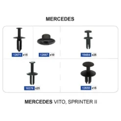 Coffret de 90 assortiments d'agrafes de pare-chocs avant et ailes pour MERCEDES, Neuf