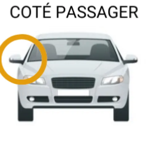 Coque rétroviseur droit pour AUDI A3 II ph.1 SPORTBACK 2004-2008, effet aluminium, Neuve