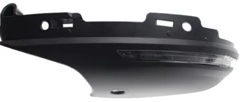 Coque rétroviseur gauche inférieure avec feu clignotant pour RENAULT CLIO V phase 2 depuis 2023, avec feu courtoisie, Noire, Neuve