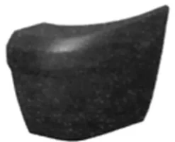 Crosse arrière droite pour FORD TRANSIT CONNECT I ph.2, 2006-2009, noire, embout pare chocs arrière