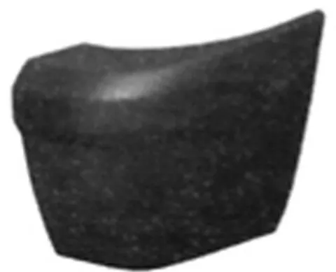 Crosse arrière droite pour FORD TOURNEO CONNECT I ph.1, 2002-2006, noire, embout pare chocs arrière