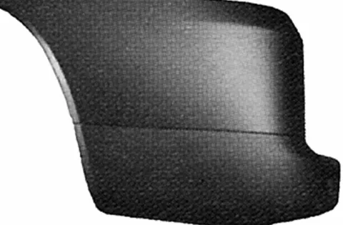 Crosse arrière gauche pour FIAT DOBLO I phase 2, 2006-2010, noire, embout pare chocs arrière, Neuf