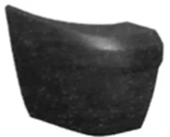 Crosse arrière gauche pour FORD TRANSIT CONNECT I ph.1, 2002-2006, noire, embout pare chocs arrière