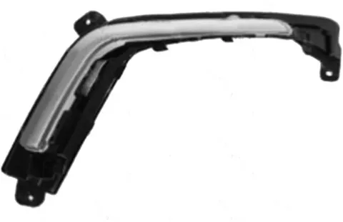 Enjoliveur grille de calandre gauche pour PEUGEOT 308 I phase 2, 2011-2013 moulure grise, pare chocs