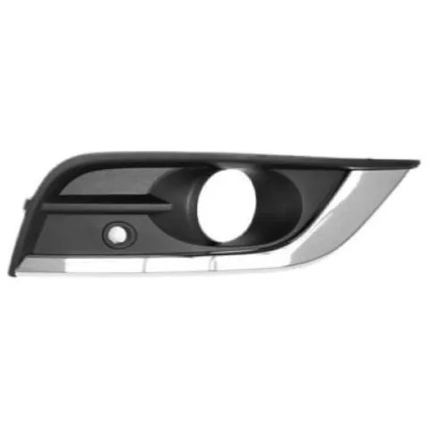 Grille avant droite pour RENAULT KOLEOS II depuis 2017, noire, avec cadre, avec trou feu antibrouillard, avec radar, Neuve