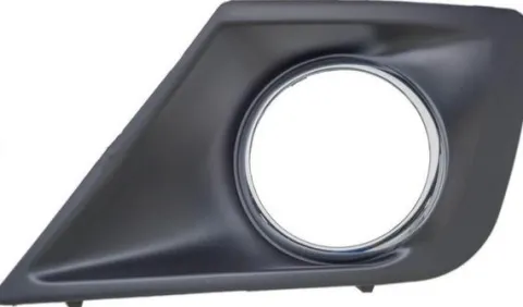 Grille calandre gauche pour PEUGEOT 207 phase 2 2009-2012 noire & chromée, trou AB, pare chocs avant