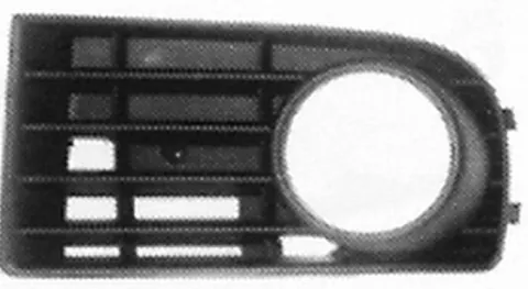 Grille calandre gauche VOLKSWAGEN GOLF V 2003-2008 noire, trou antibrouillard (4B), pare chocs avant
