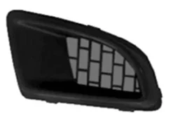 Grille de calandre droite pour LANCIA YPSILON I ph. 2 2006-2011, Noire, Neuve