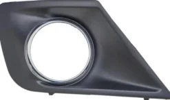 Grille de calandre droite pour PEUGEOT 207 SW phase 2 2009-2013 noire & chromée, trou antibrouillard