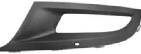 Grille de calandre gauche pour VOLKSWAGEN POLO V phase 1, 2009-2014 noire, trou feu antibrouillard