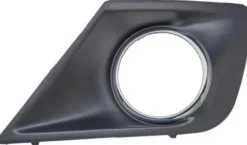 Grille de calandre gauche pour PEUGEOT 207+, 2012-2014 noire & chromée trou feu AB, pare chocs avant
