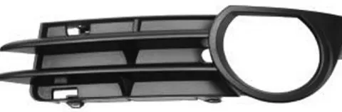 Grille de calandre gauche pour AUDI A3 II ph.2 (3 portes) 2005-2008 noire, trou AB, pare chocs avant