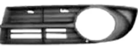 Grille de calandre gauche pour VOLKSWAGEN CADDY III ph.1 2004-2010 noire, (Life) trou antibrouillard