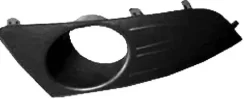 Grille de calandre gauche pour DACIA LOGAN I phase 2, 2008-2012, noire, trou AB, pare chocs avant