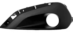 Grille de calandre gauche pour PEUGEOT 208 phase 2 2015-2019, noire, trou AB, pare chocs avant