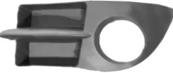 Grille de calandre gauche RENAULT CLIO CAMPUS 2006-2009 noire, trou antibrouillard, pare chocs avant