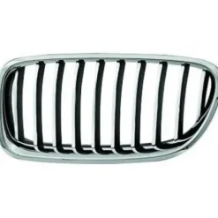 Grille de radiateur avant gauche pour BMW Serie 5 F10N, 2013-2016, chromée/noire, Mod. LUXURY LINE-BASIS, Neuve