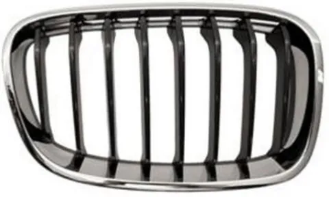 Grille de radiateur avant droite pour BMW SERIE 1 F20 de 2011 à 2015, mod sport, noire/chromée
