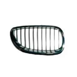 Grille de radiateur avant droite pour BMW Serie 5 E60-E61, 2003-2007, chromée/noire, Neuve