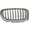 Grille de radiateur avant droite pour BMW Serie 5 F10N, 2013-2016, chromée/titane, Mod. MODERN LINE, Neuve