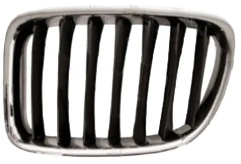 Grille de radiateur gauche pour BMW X1 E84 ph. 1 2009-2012, noir avec profil chromé, Neuve