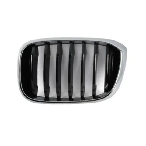 Grille de radiateur gauche pour BMW X3 G01 depuis 2017, noire avec cadre chromé, Neuve
