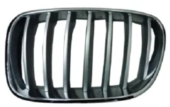Grille de radiateur gauche pour BMW X3 F25 2010-2015, lames et contour gris titane, Neuve