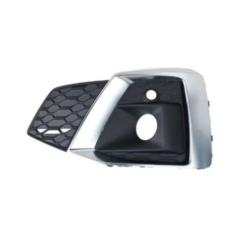 Grille gauche de Pare-chocs avant pour AUDI A5 II phase 2 depuis 2020, trou antibrouillard, moulure argentée, Mod. S-Line, Neuve
