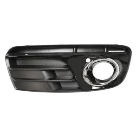 Grille pare chocs avant droite pour AUDI Q5 I ph. 2 2012-2016, trou antibrouillard avec cadre chromé, noir brillant, Neuve