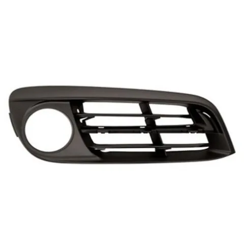 Grille pare chocs avant droit pour BMW Serie 5 F10N, 2013-2016, trous moulure, trou feu antibrouillard, noire, Neuve