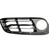 Grille pare chocs avant droit pour BMW Serie 5 F10N, 2013-2016, trous moulure, trou feu antibrouillard, noire, Mod. LUXURY MODERN-LINE, Neuve