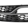 Grille pare chocs avant gauche pour AUDI A3 III ph.1 2012-2016, noire, avec moulure argentè, Mod.S3, Neuve