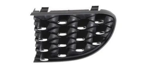Grille pare chocs avant gauche pour FIAT 500 depuis 2015, noire, avec moulure chromèe, Neuve