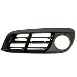 Grille pare chocs avant gauche pour BMW Serie 5 F10N, 2013-2016, trous moulure, trou feu antibrouillard, noire, Neuve