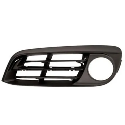 Grille pare chocs avant gauche pour BMW Serie 5 F10N, 2013-2016, trous moulure, trou feu antibrouillard, noire, Neuve